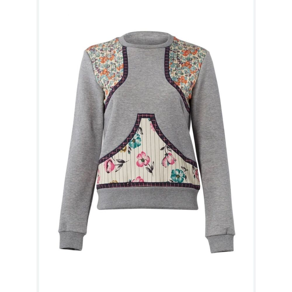Red Valentino Grey floral sweatshirt